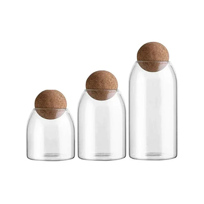 Clear Glass Storage Jar with Cork